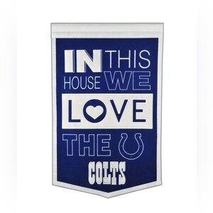 Indianapolis Colts 15'' x 24'' Home Banner‎ NEW